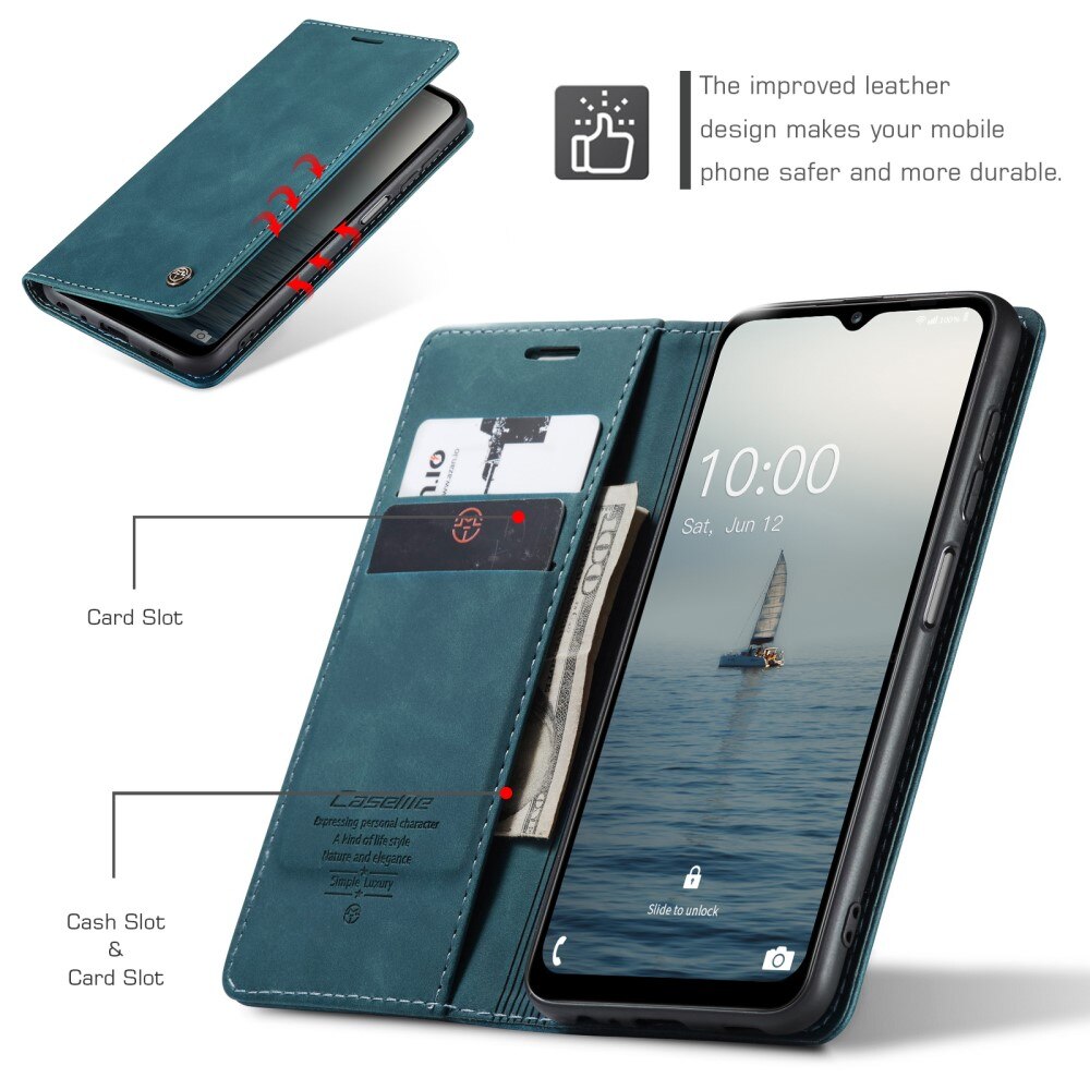 Custodie a portafoglio sottili Samsung Galaxy A14 Blu