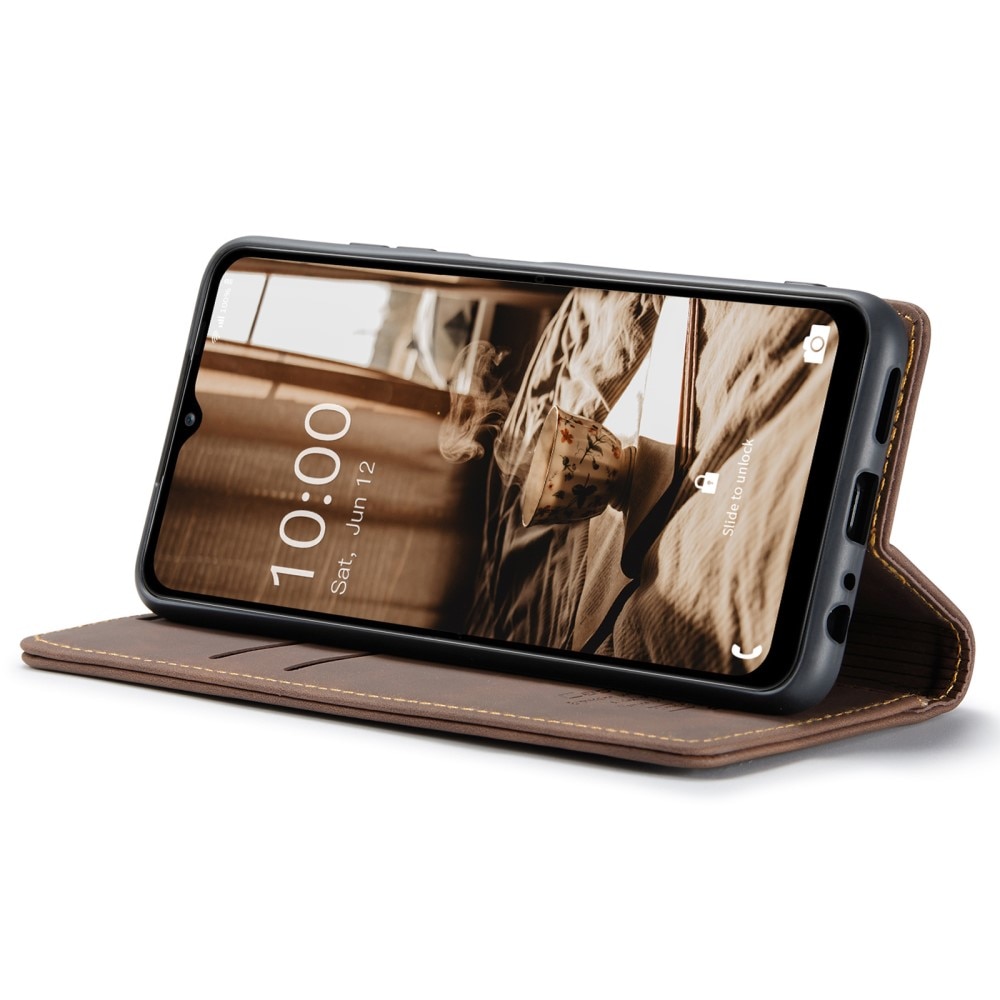 Custodie a portafoglio sottili Samsung Galaxy A34 Marrone