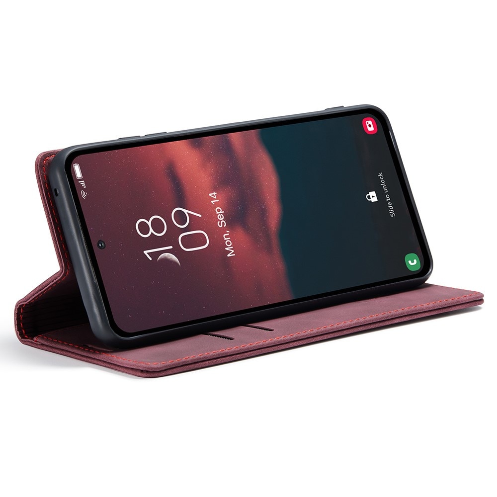 Custodie a portafoglio sottili Samsung Galaxy A54 rosso