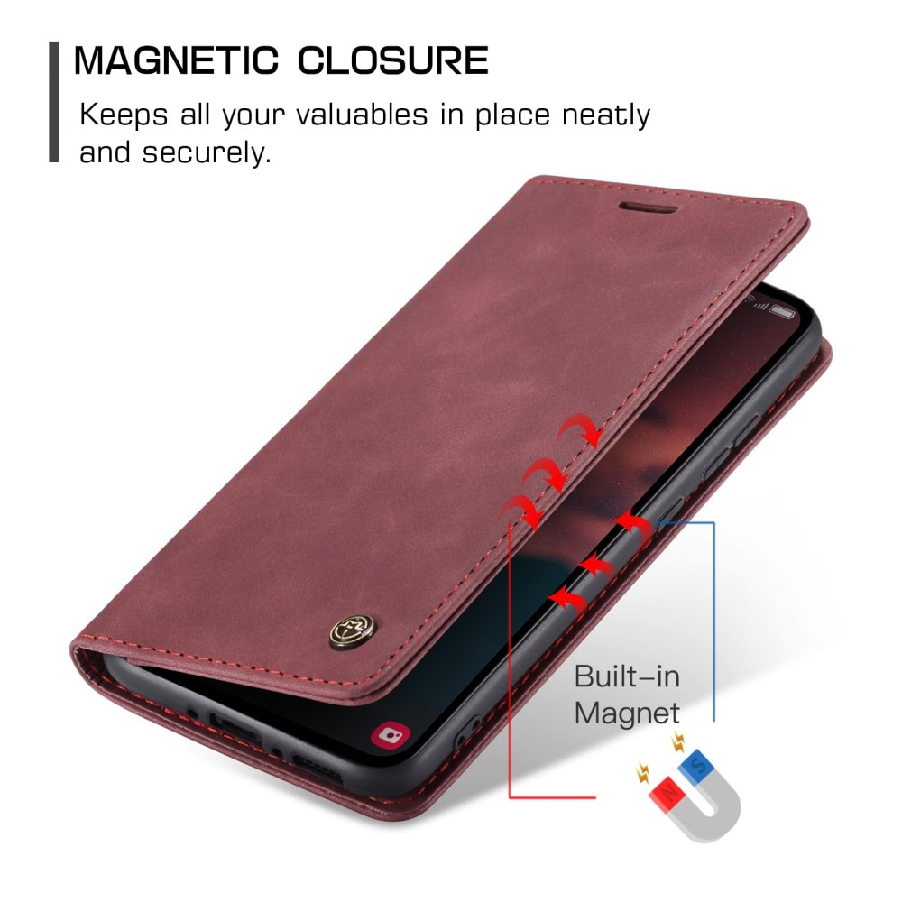 Custodie a portafoglio sottili Samsung Galaxy A54 rosso
