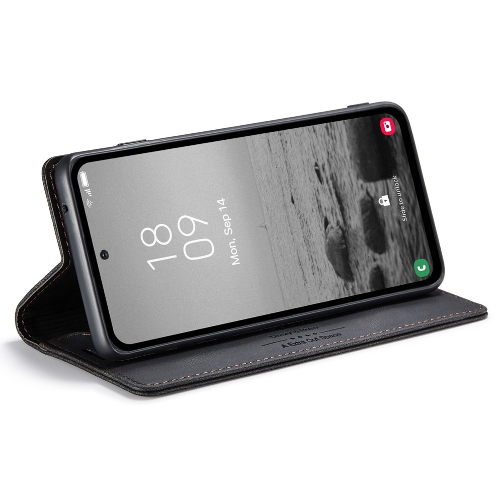 Custodia-portafoglio anti-RFID per Samsung Galaxy A54 nero