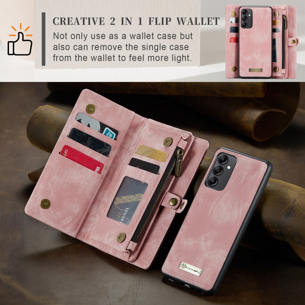Cover portafoglio Multi-Slot Samsung Galaxy A14 Rosa