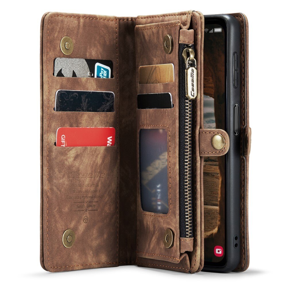 Cover portafoglio Multi-Slot Samsung Galaxy A14 Marrone