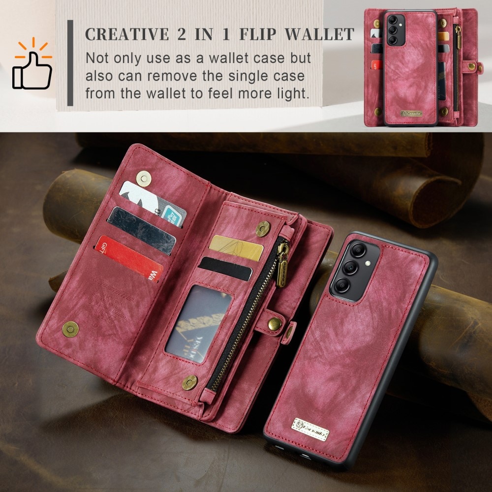 Cover portafoglio Multi-Slot Samsung Galaxy A14 Rosso
