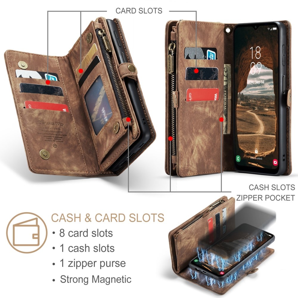 Cover portafoglio Multi-Slot Samsung Galaxy A34 marrone