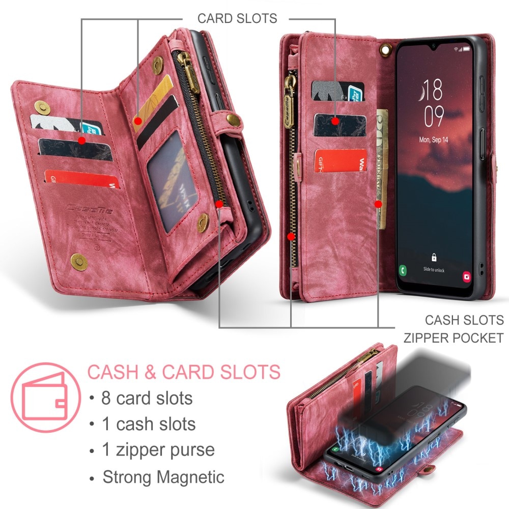 Cover portafoglio Multi-Slot Samsung Galaxy A34 rosso