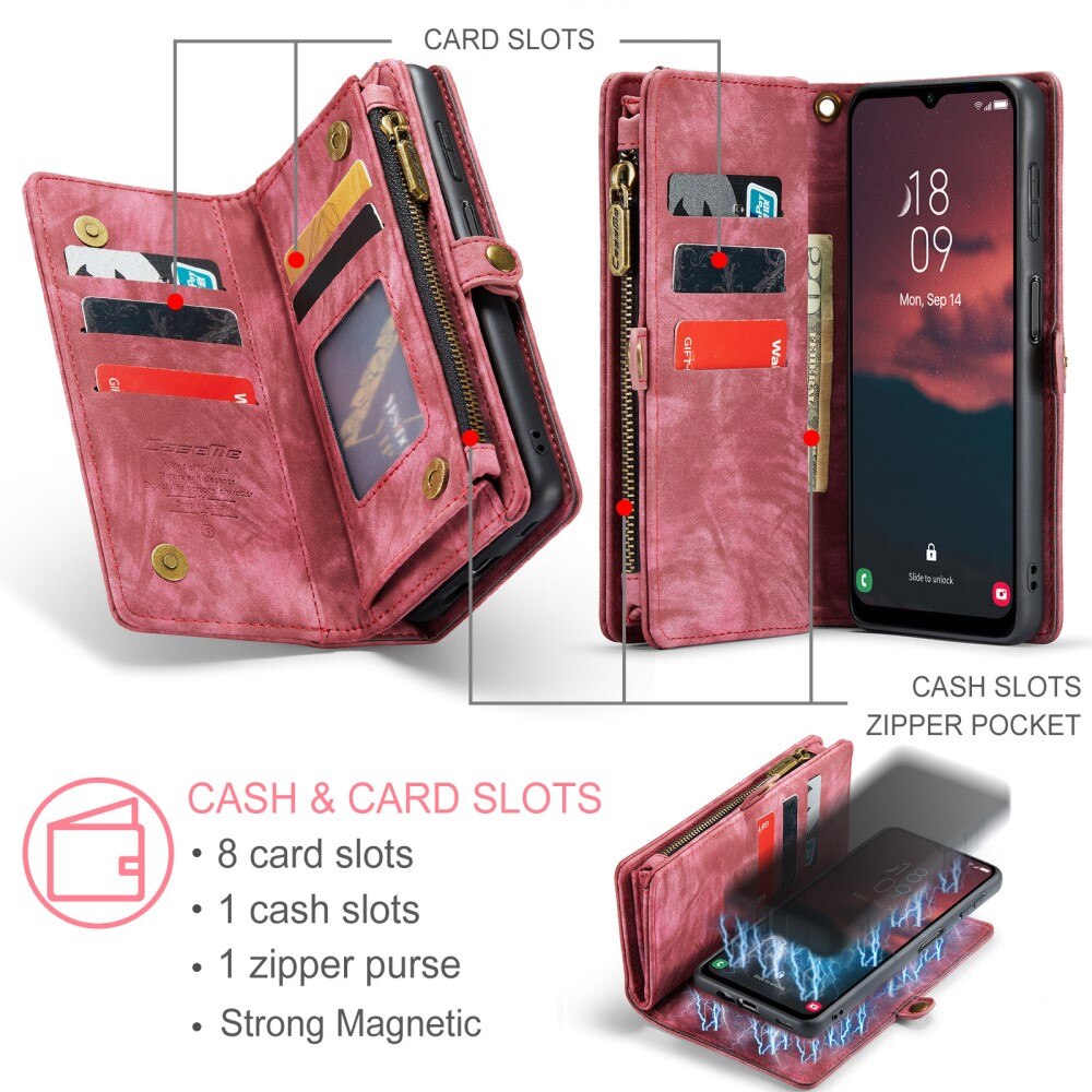 Cover portafoglio Multi-Slot Samsung Galaxy A34 Rosso