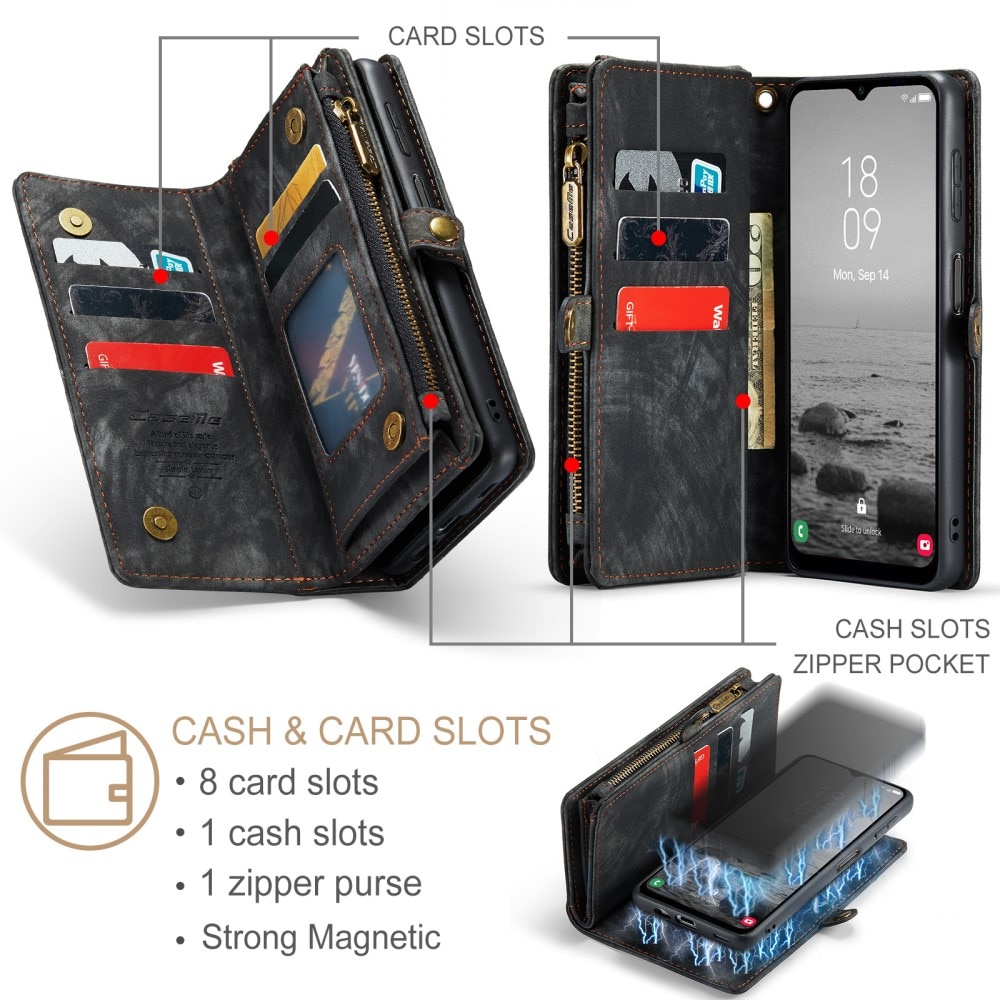 Cover portafoglio Multi-Slot Samsung Galaxy A54 grigio