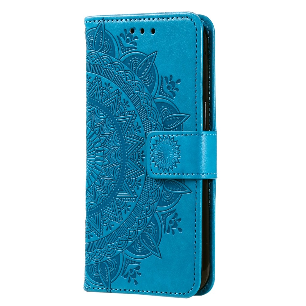 Custodia in pelle Mandala Xiaomi Redmi 12C blu