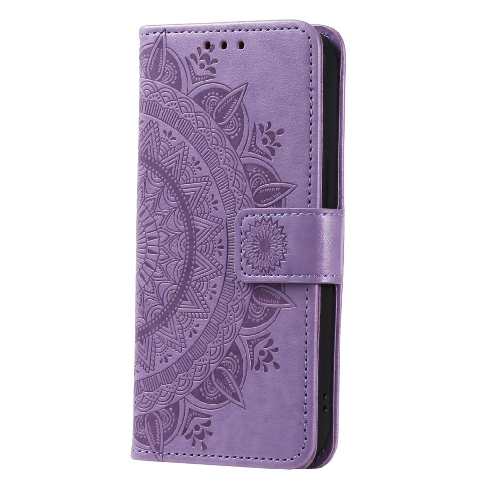 Custodia in pelle Mandala Xiaomi Redmi 12C viola