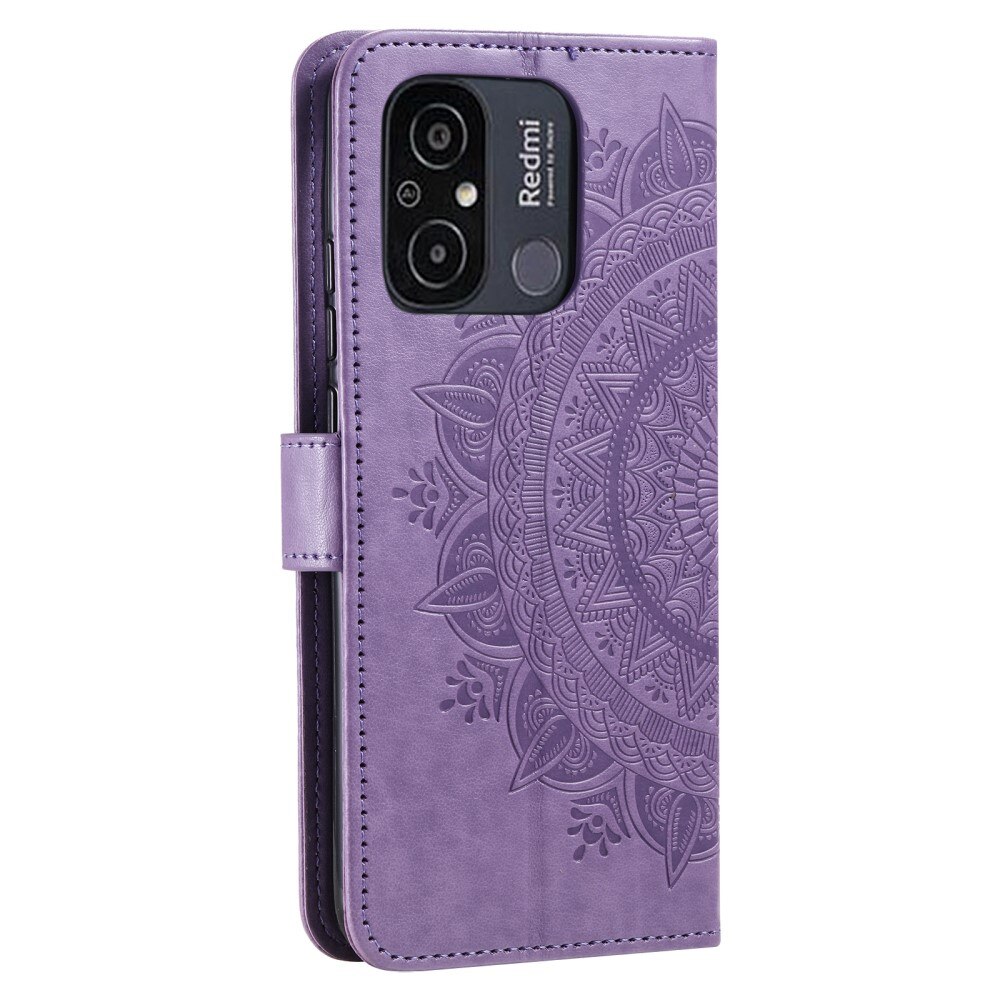 Custodia in pelle Mandala Xiaomi Redmi 12C viola