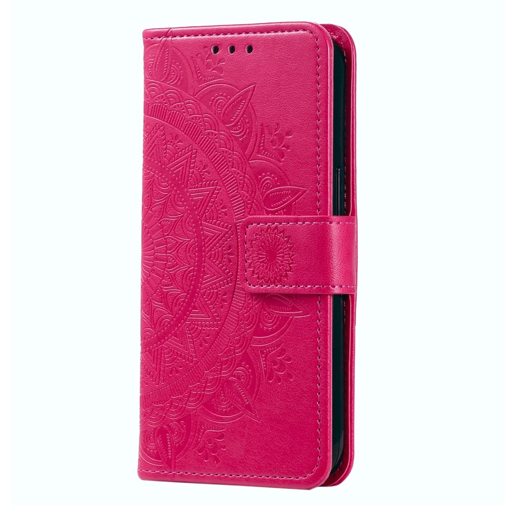 Custodia in pelle Mandala Xiaomi Redmi 12C rosa