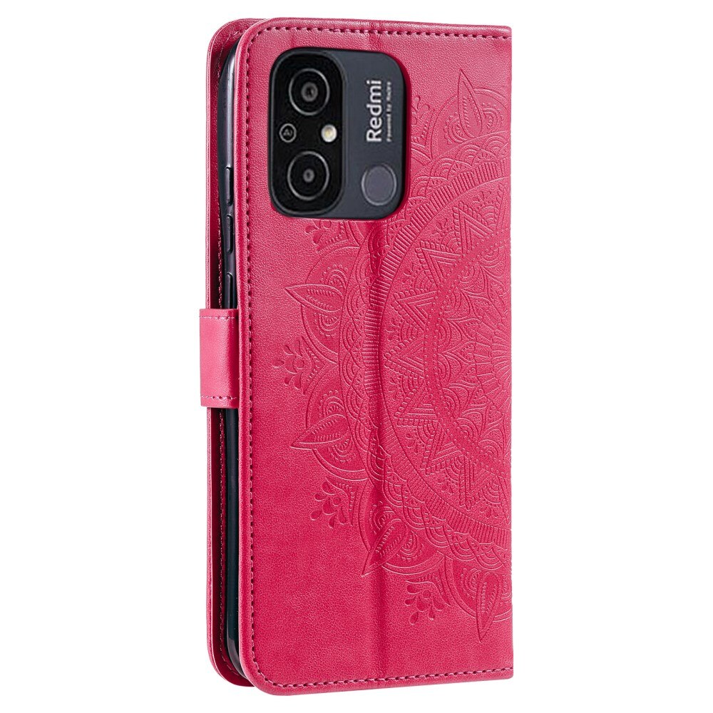 Custodia in pelle Mandala Xiaomi Redmi 12C rosa