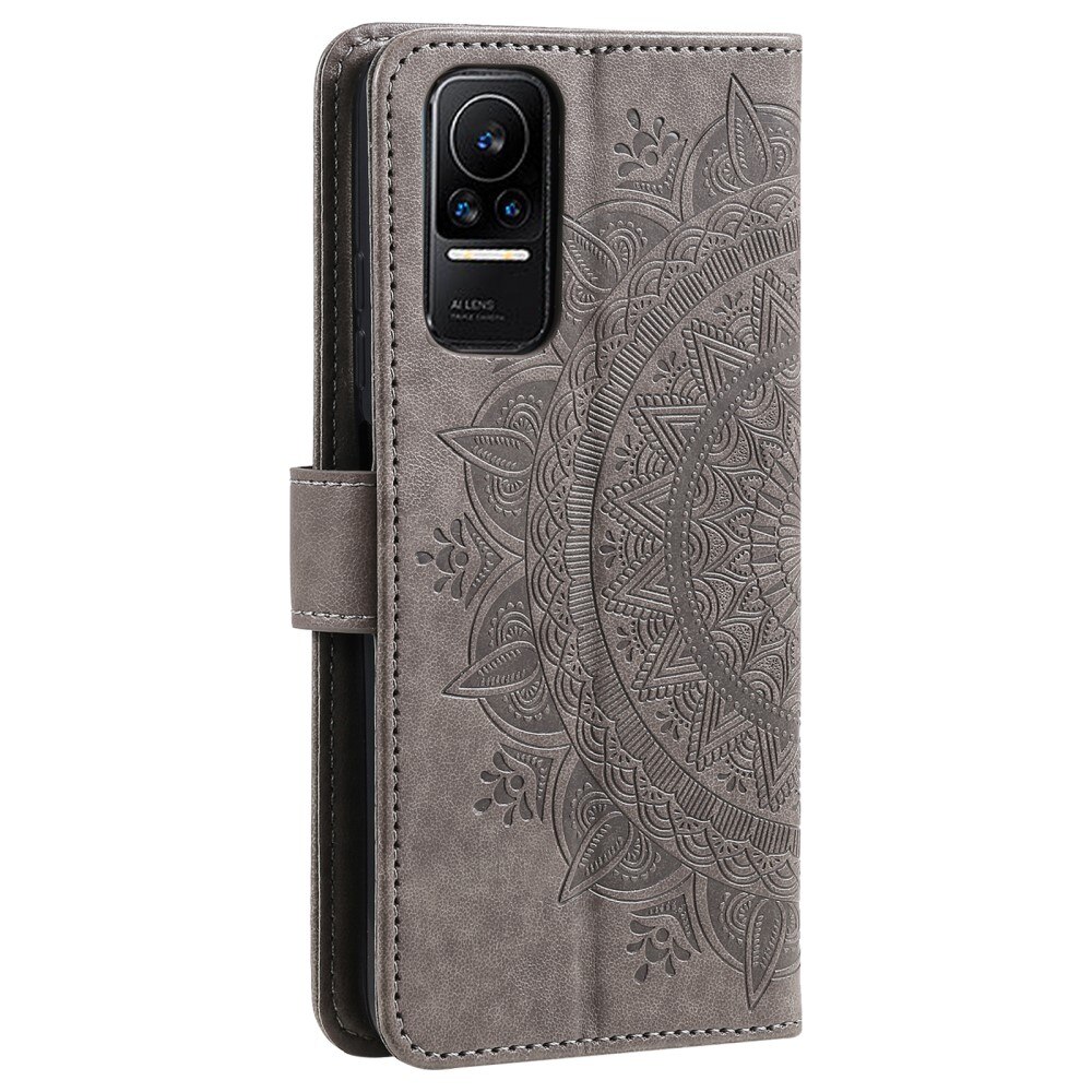 Custodia in pelle Mandala Xiaomi 13 Lite grigio