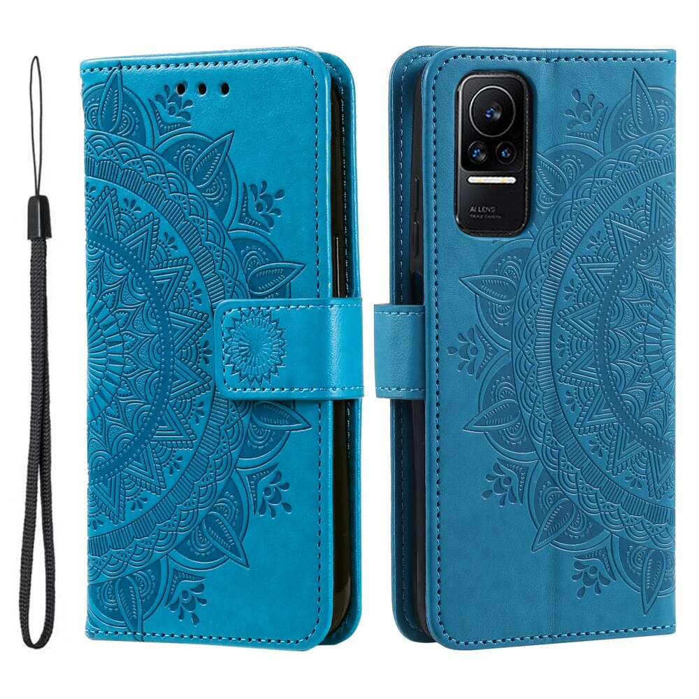 Custodia in pelle Mandala Xiaomi 13 Lite blu