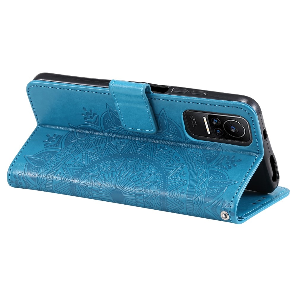 Custodia in pelle Mandala Xiaomi 13 Lite blu