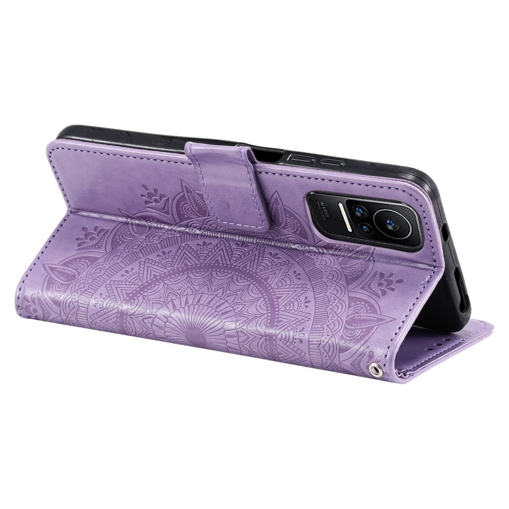 Custodia in pelle Mandala Xiaomi 13 Lite viola