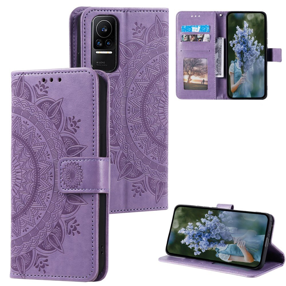 Custodia in pelle Mandala Xiaomi 13 Lite viola