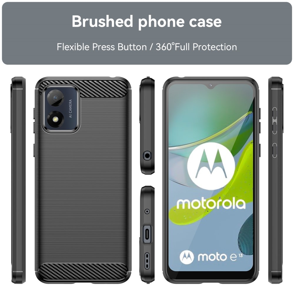 Cover TPU Brushed Motorola Moto E13 Black
