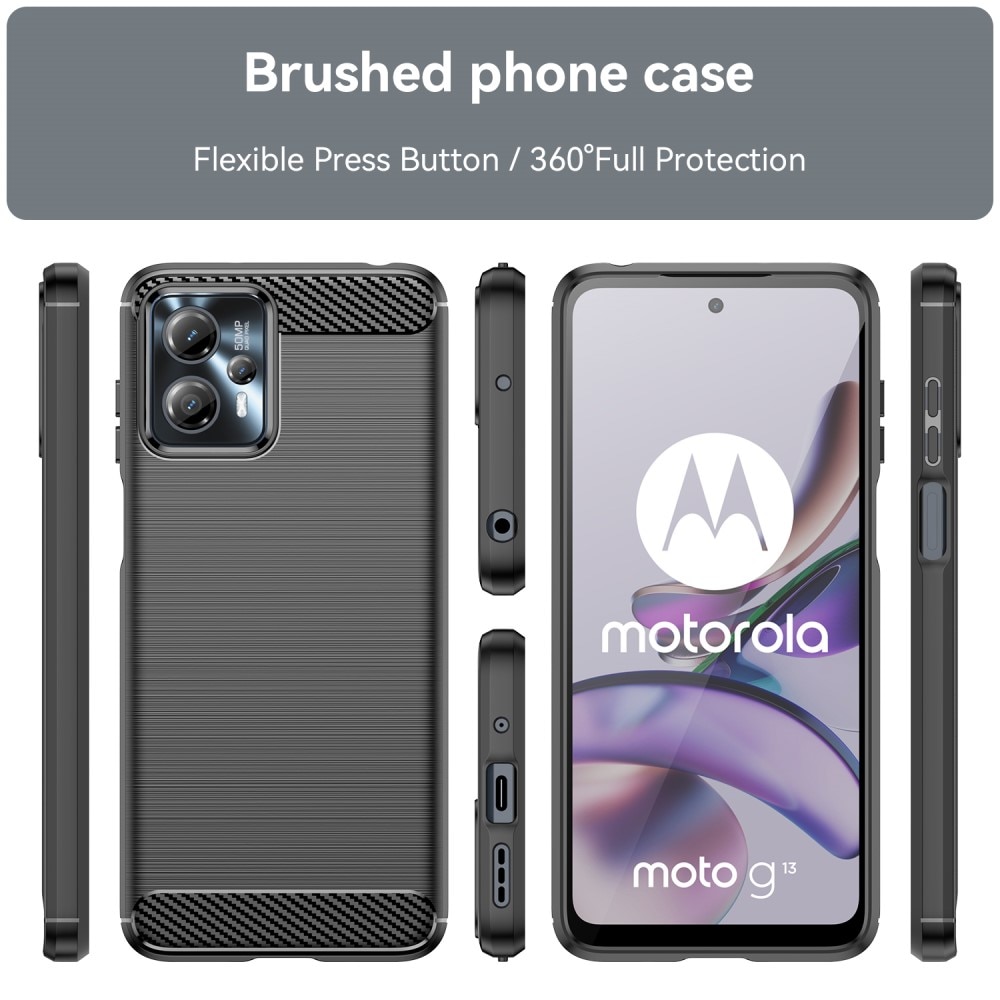 Cover TPU Brushed Motorola Moto G23 Nero