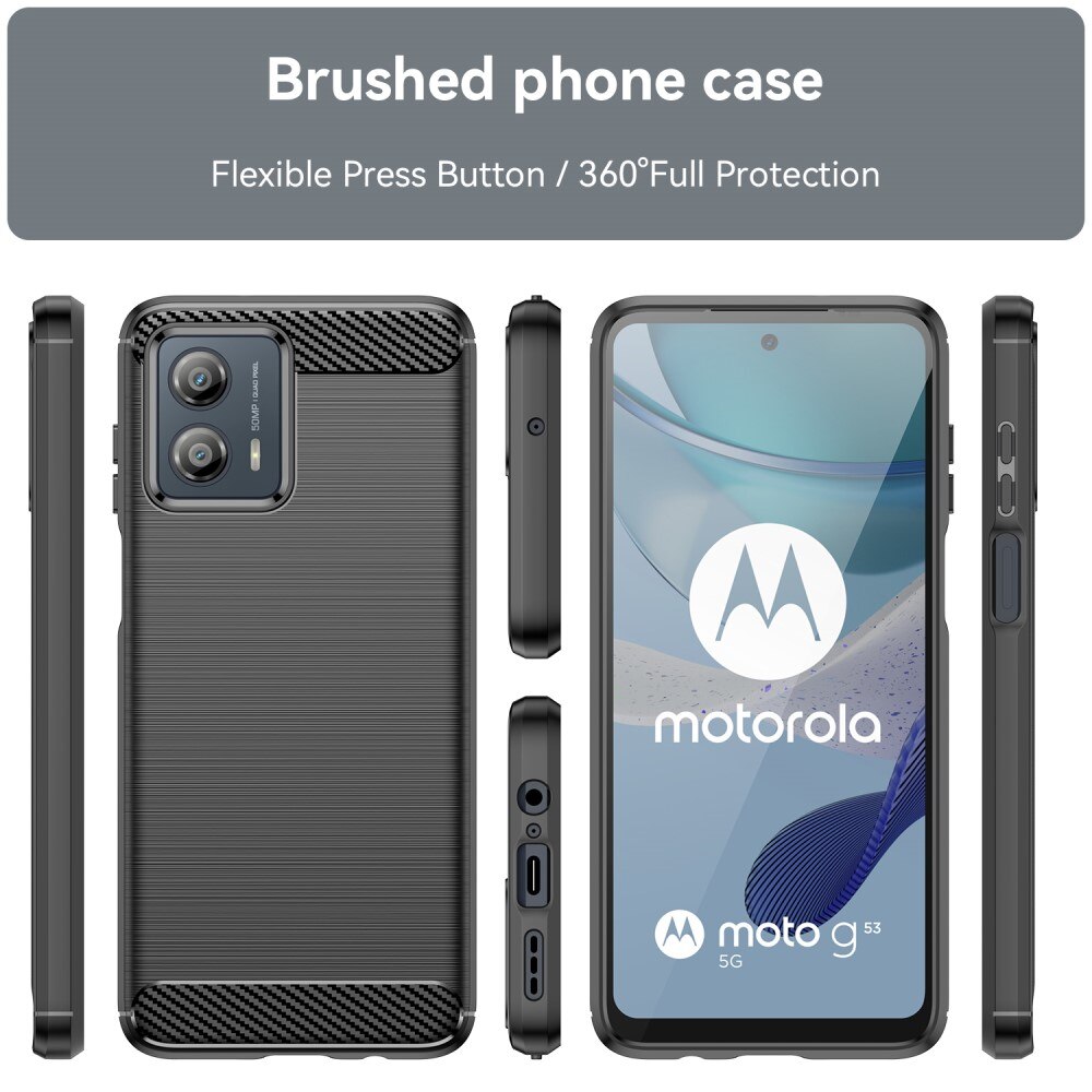 Cover TPU Brushed Motorola Moto G53 Nero
