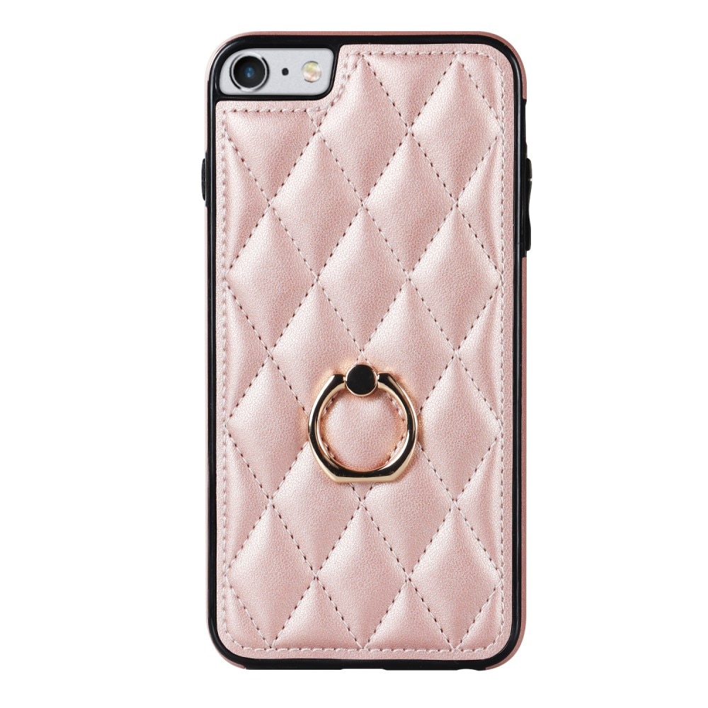Cover Finger Ring iPhone 8 Quilted oro rosa