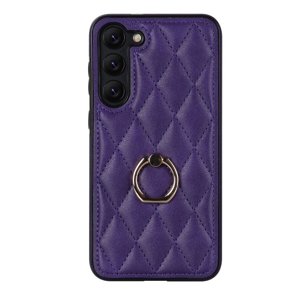 Cover Finger Ring Samsung Galaxy S23 Quilted viola