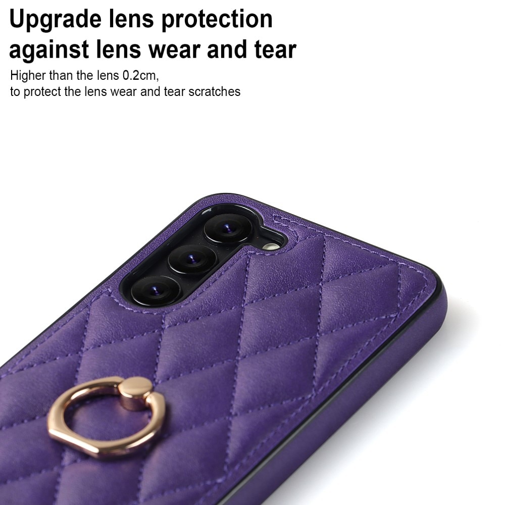 Cover Finger Ring Samsung Galaxy S23 Quilted viola