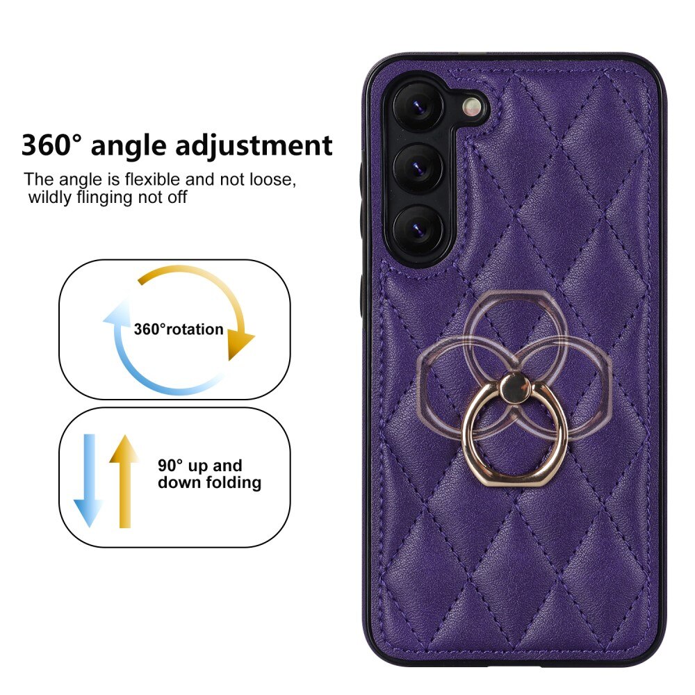 Cover Finger Ring Samsung Galaxy S23 Quilted viola