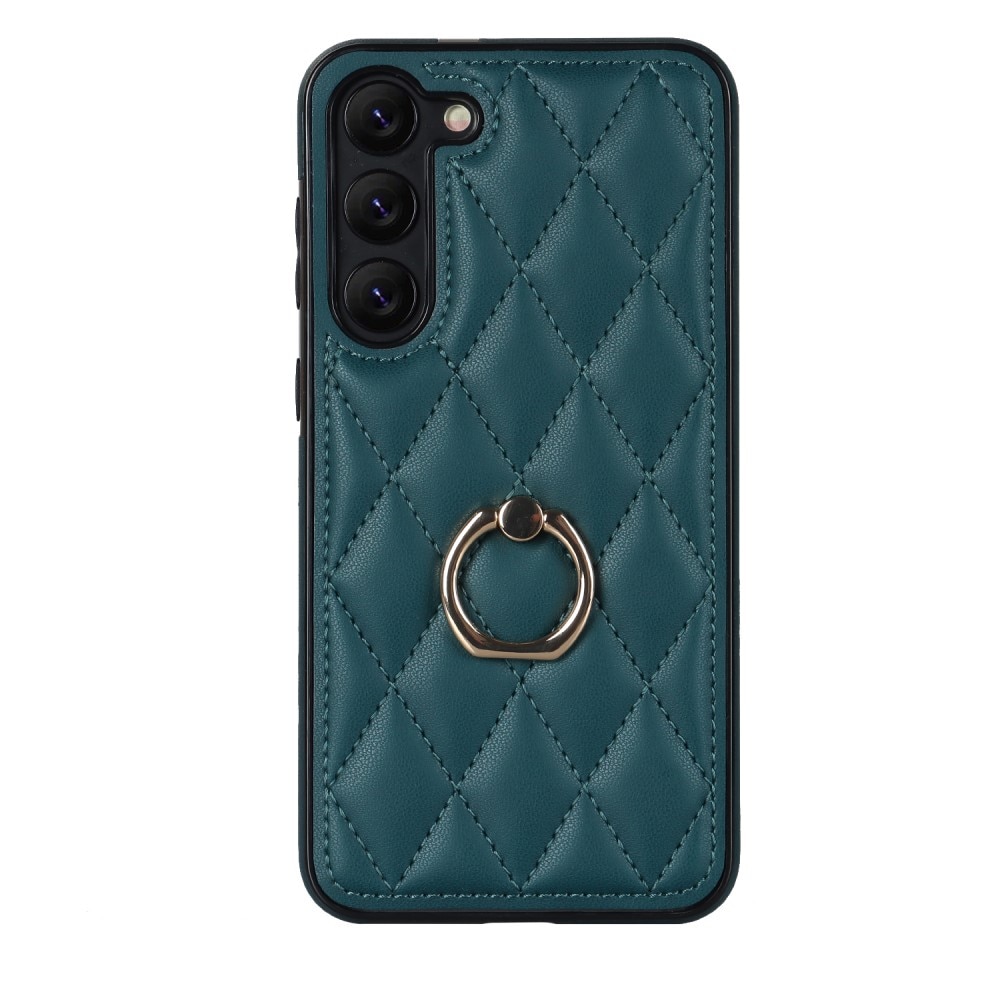 Cover Finger Ring Samsung Galaxy S23 Quilted verde