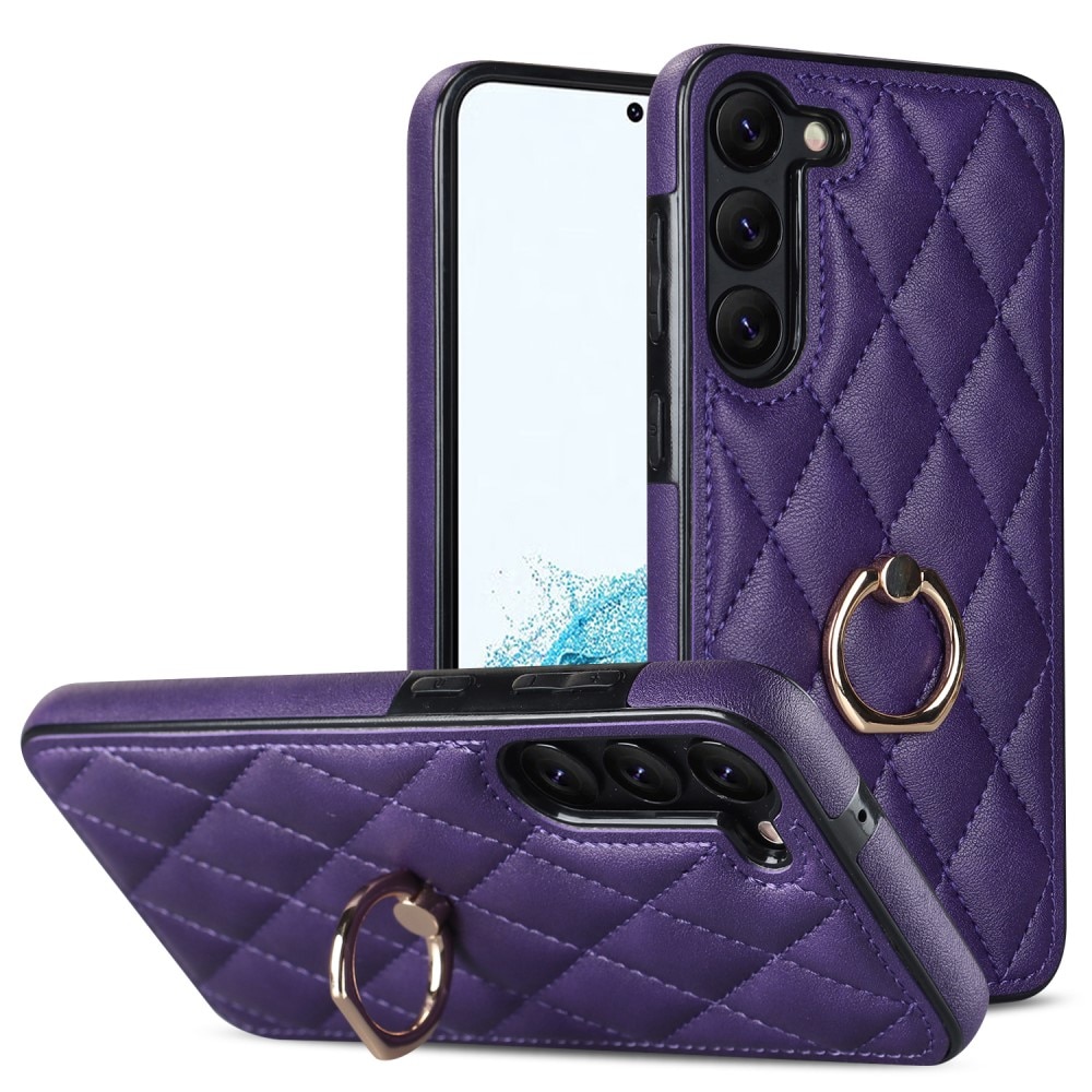 Cover Finger Ring Samsung Galaxy S23 Plus Quilted viola