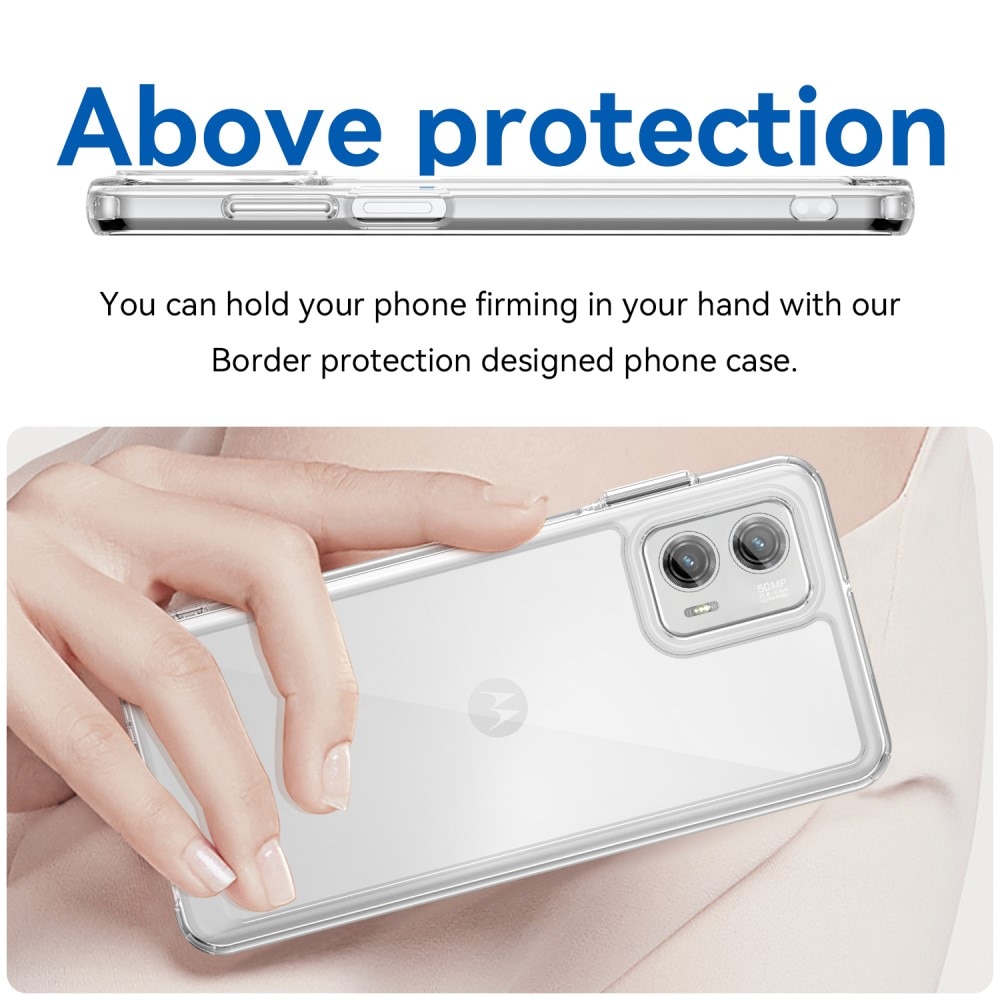 Cover ibrido Crystal Hybrid per Motorola Moto G73, trasparente