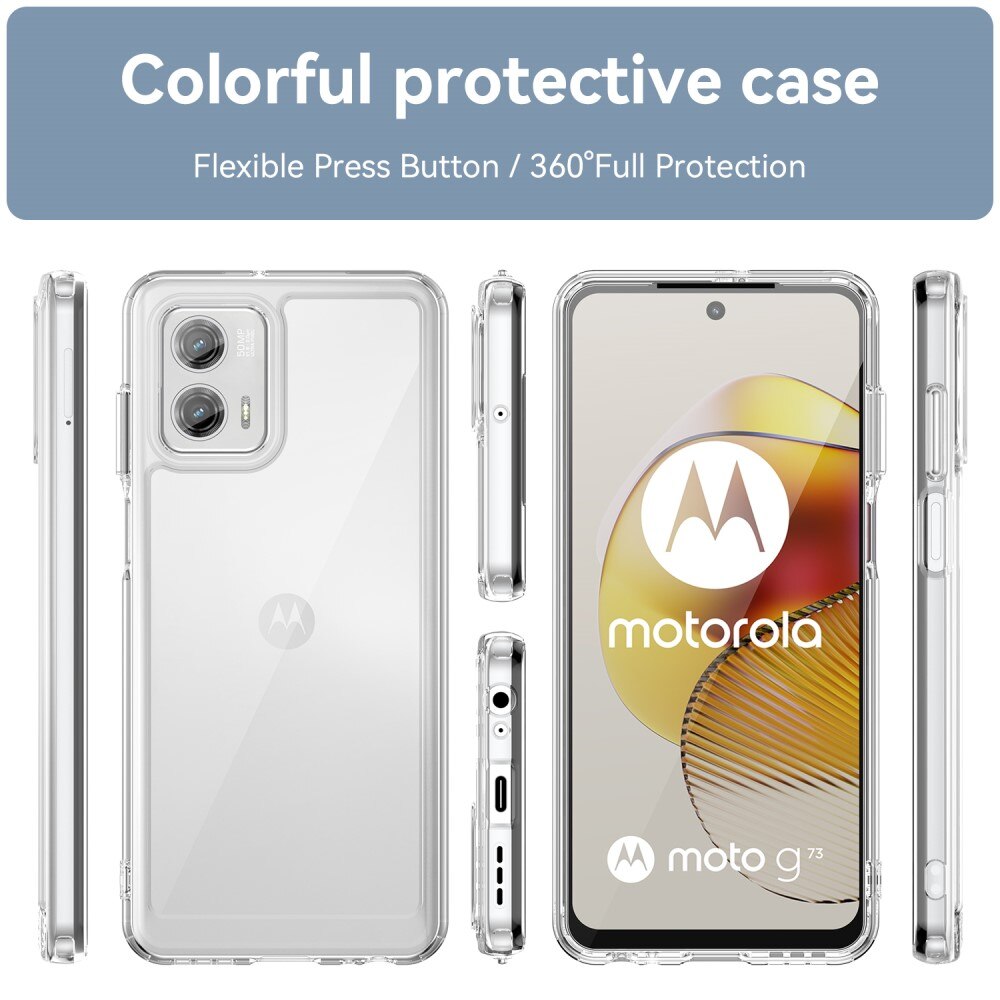 Cover ibrido Crystal Hybrid per Motorola Moto G73, trasparente