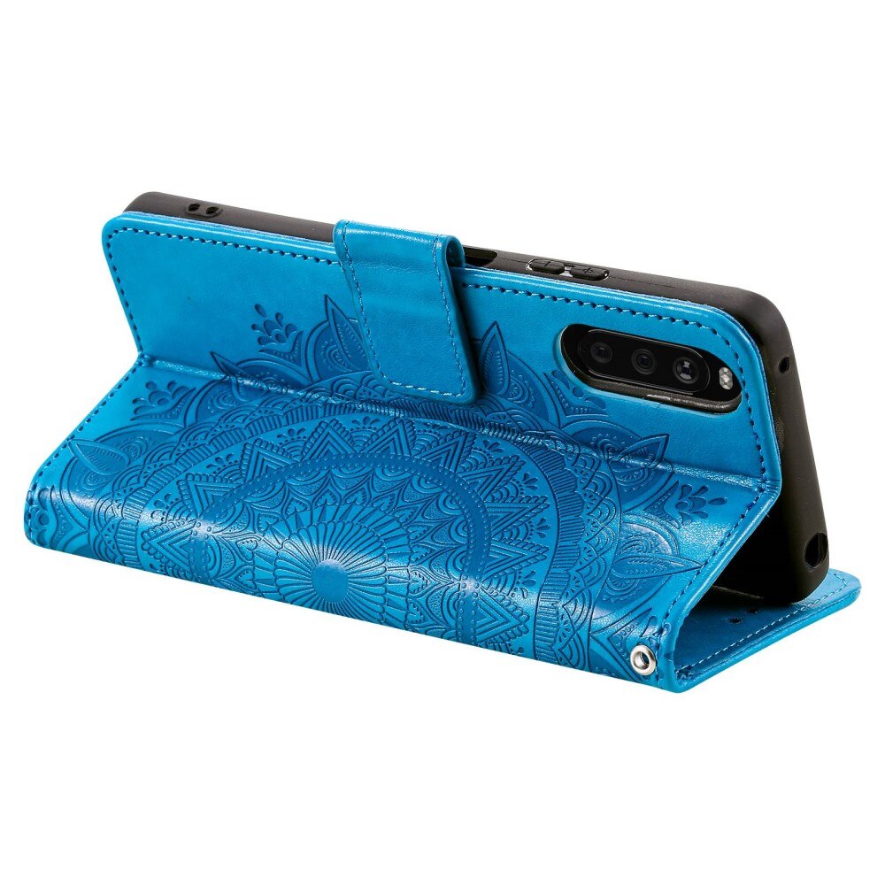 Custodia in pelle Mandala Sony Xperia 10 V blu