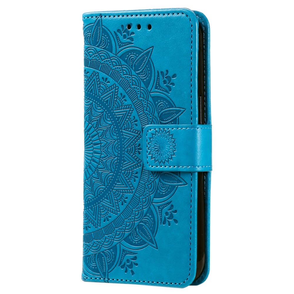 Custodia in pelle Mandala Sony Xperia 1 V blu