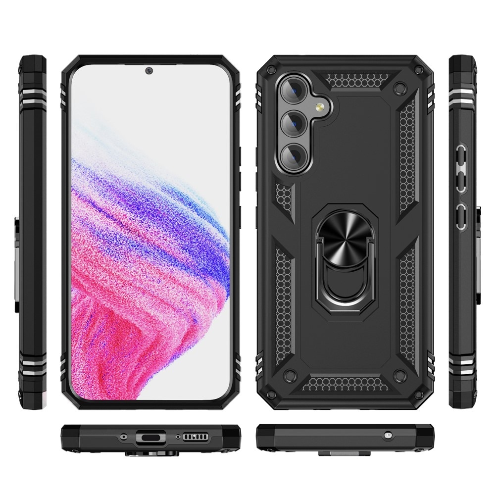 Cover ibride con anello Samsung Galaxy A54 nero