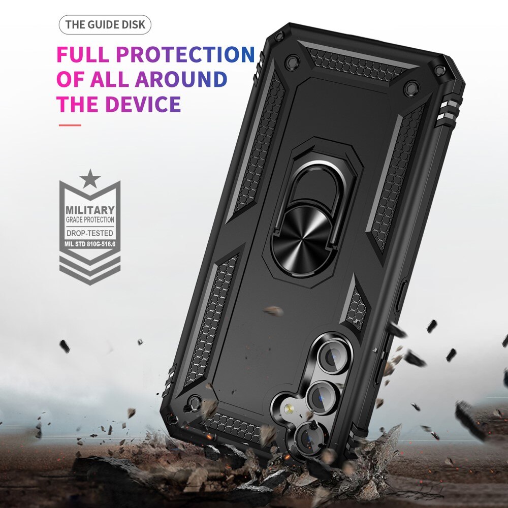 Cover ibride con anello Samsung Galaxy A54 nero