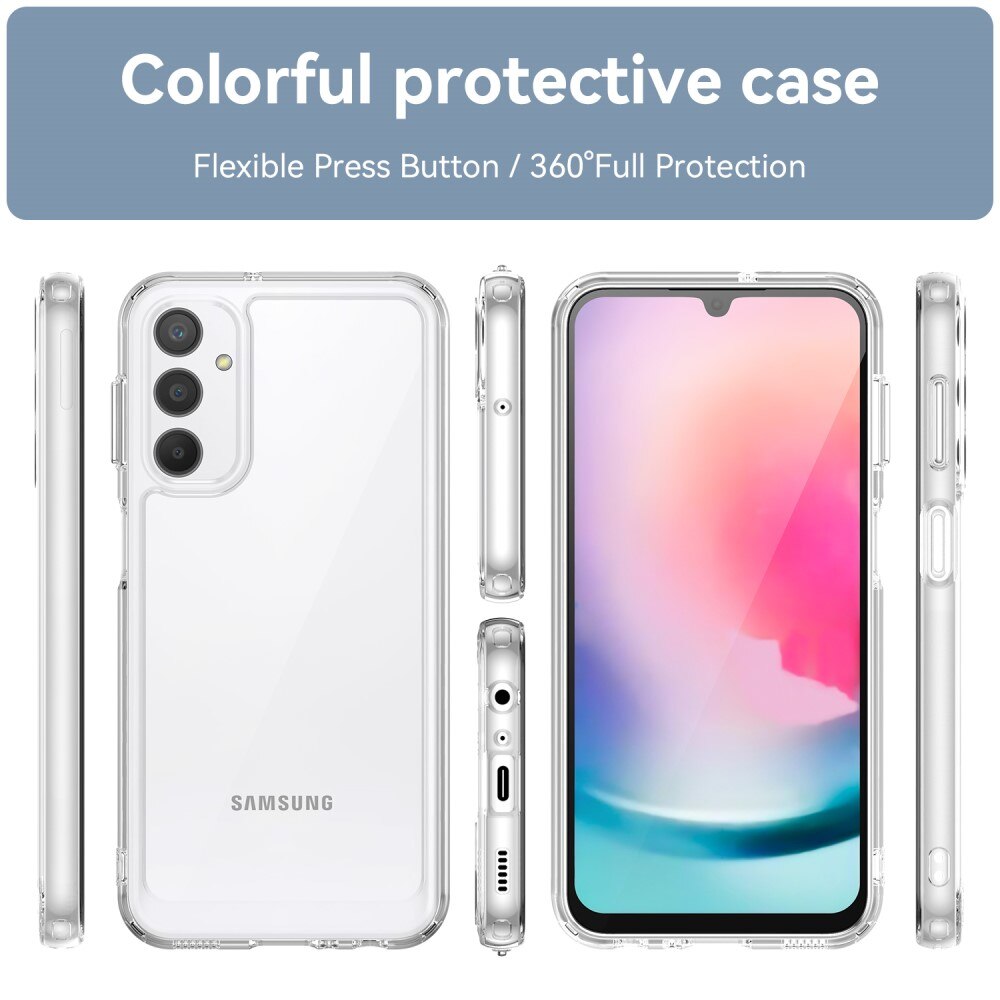 Cover ibrido Crystal Hybrid per Samsung Galaxy A24, trasparente