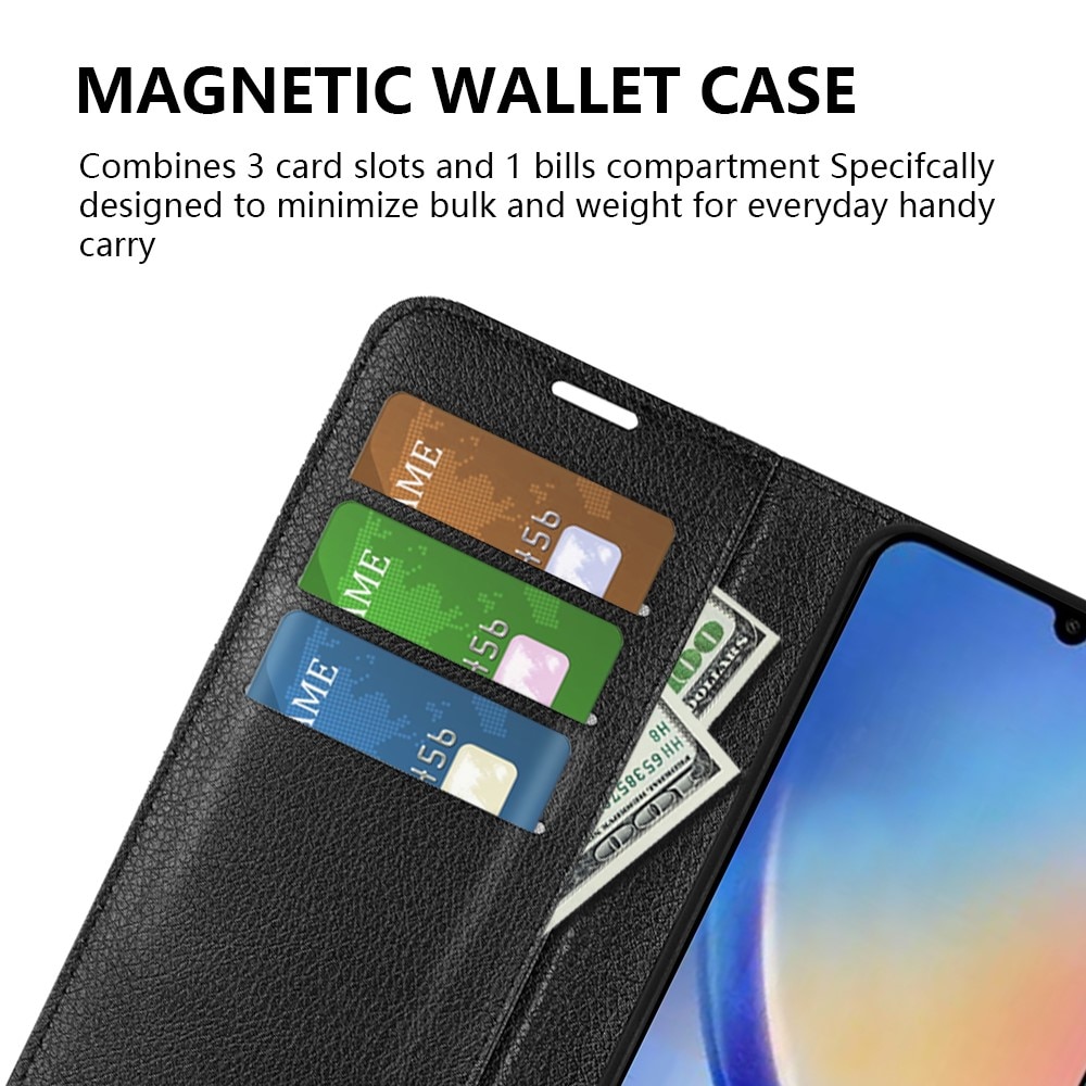 Cover portafoglio Samsung Galaxy A34 Nero