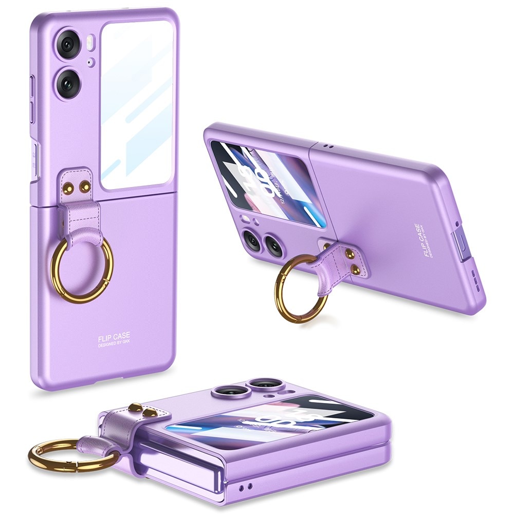 Cover con porta anelli Oppo Find N2 Flip viola