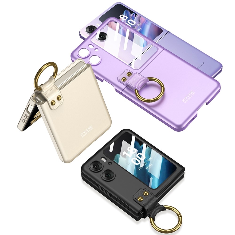 Cover con porta anelli Oppo Find N2 Flip viola