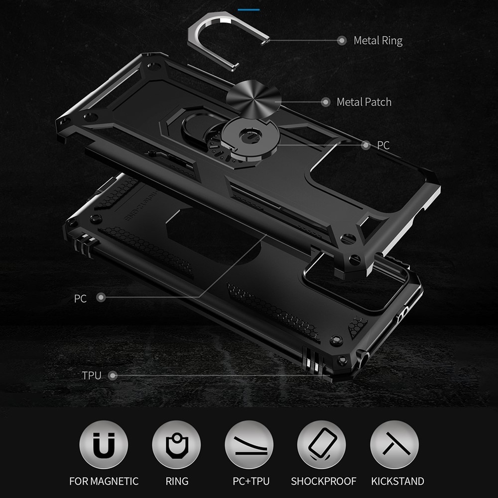 Cover ibride con anello Xiaomi Redmi Note 12 nero