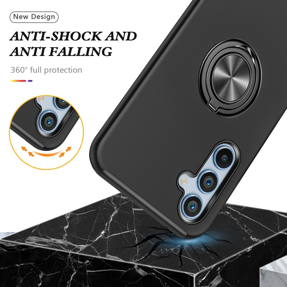 Cover Finger Ring Kickstand Samsung Galaxy A54 nero