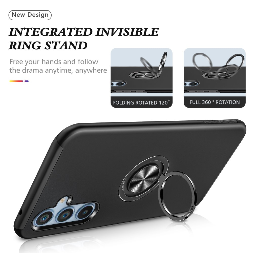 Cover Finger Ring Kickstand Samsung Galaxy A54 nero