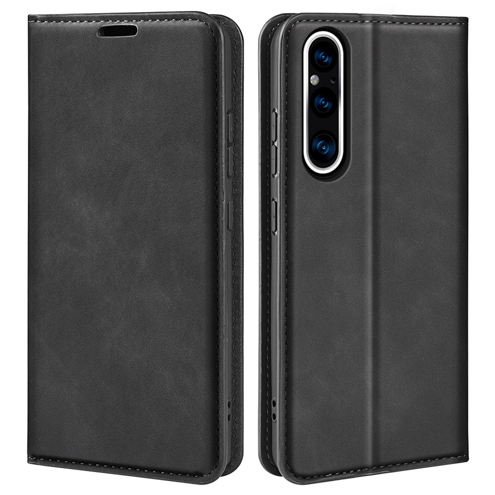 Cover portafoglio sottili Sony Xperia 5 VI nero