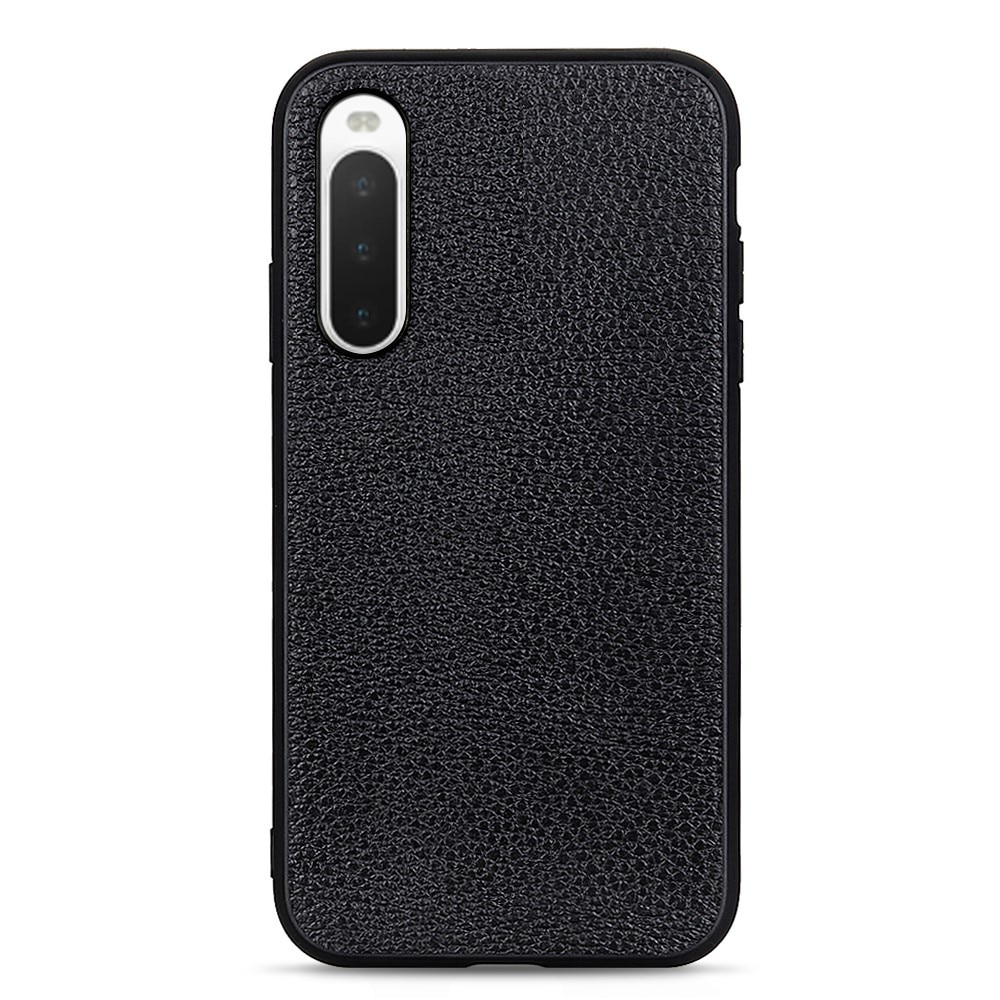 Cover ibride vera Pelle Sony Xperia 10 V nero