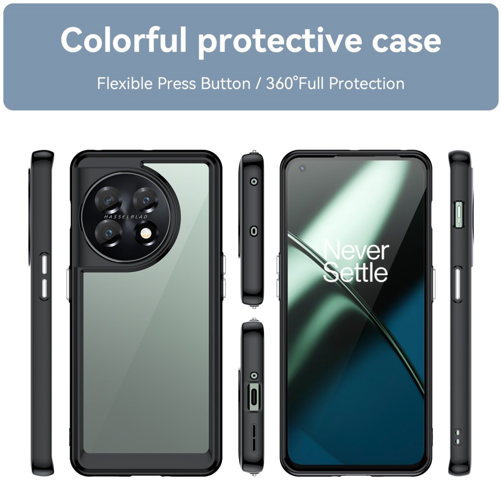 Cover ibrido Crystal Hybrid per OnePlus 11, nero