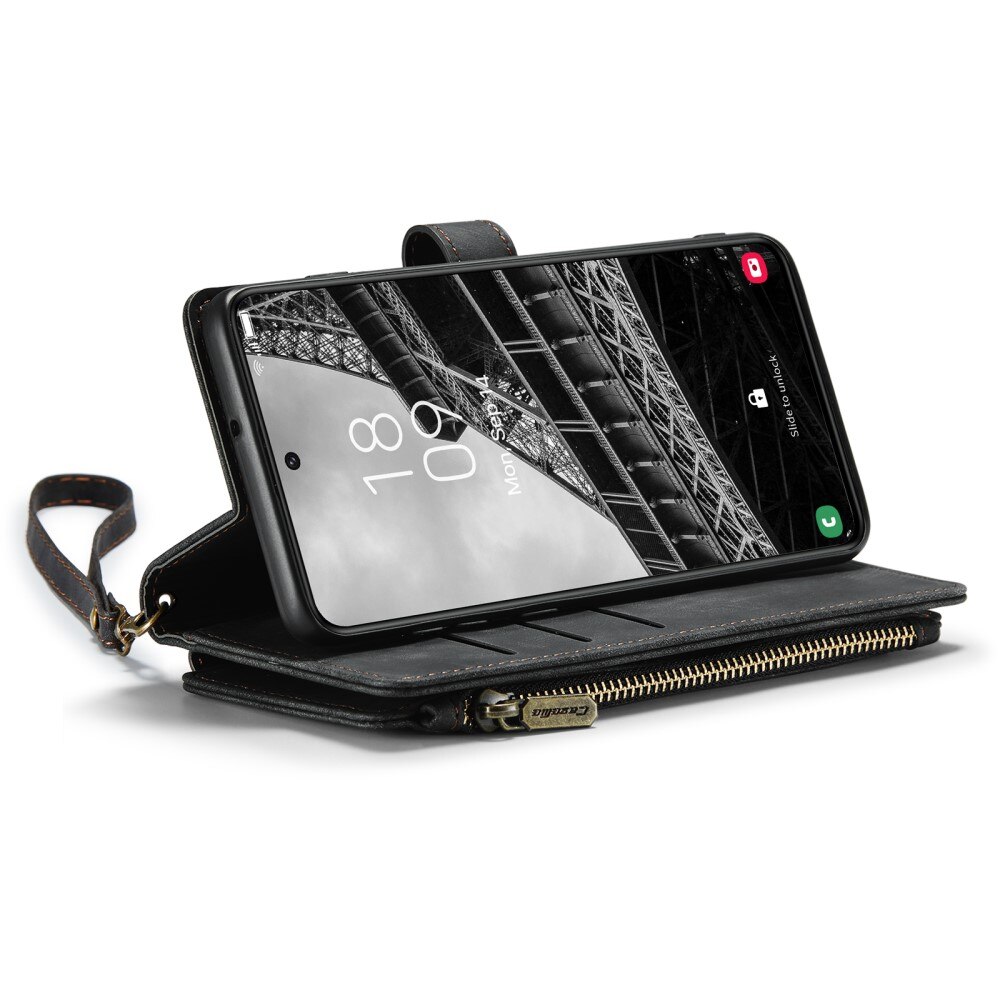 Custodie a portafoglio Zipper Samsung Galaxy S23 Plus Nero