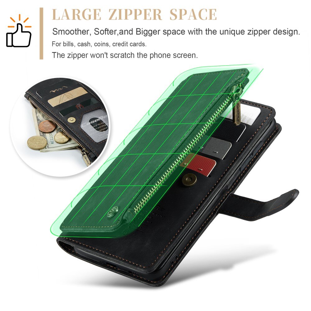 Custodie a portafoglio Zipper Samsung Galaxy S23 Plus Nero