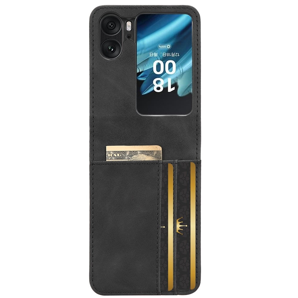 Cover portafoglio sottili Oppo Find N2 Flip nero